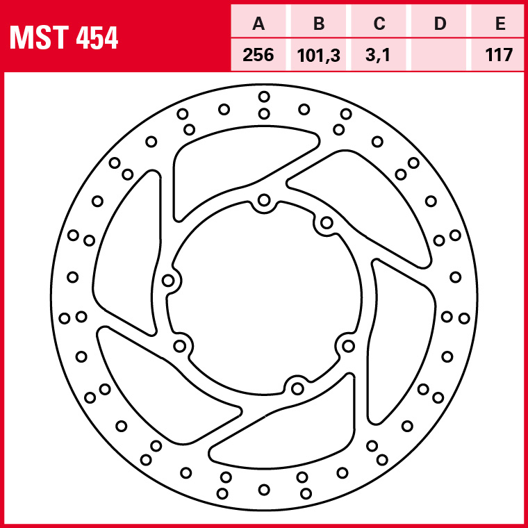 TRW Bremsscheibe Allround starr MST454