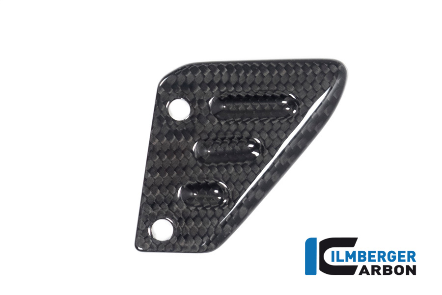 Ilmberger Carbon Fersenschutz Sozius links glanz für Aprilia RSV4 / Tuono V4 2021-