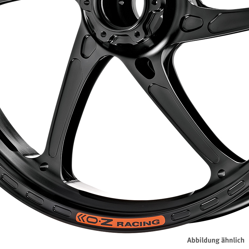 OZ Gass RS-A Aluminium Satz in schwarz glänzend für Suzuki GSX-R1000, 2005-2008