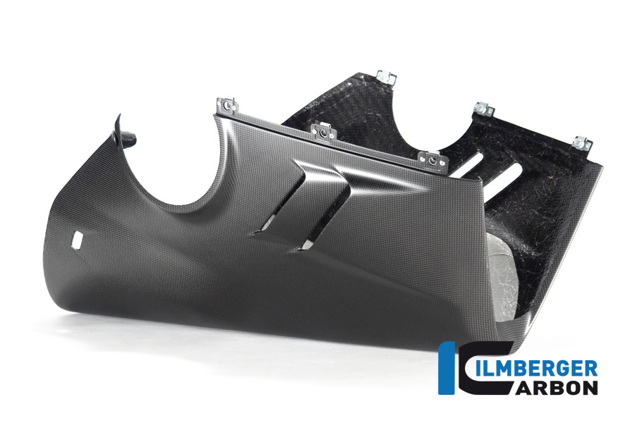 Ilmberger Carbon Verkleidungsunterteil niedriger Auspuff Racing, matt, Ducati Panigale V4, V4S 2022-