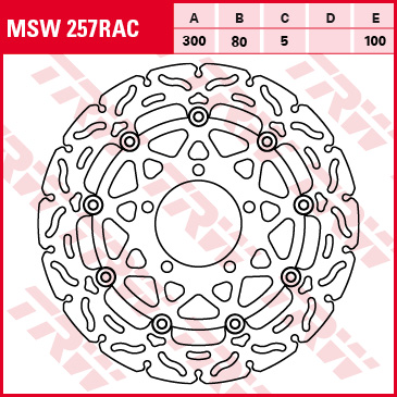 TRW Bremsscheibe Racing schwimmend MSW257RAC-SP