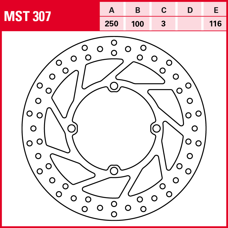 TRW Bremsscheibe Allround starr MST307