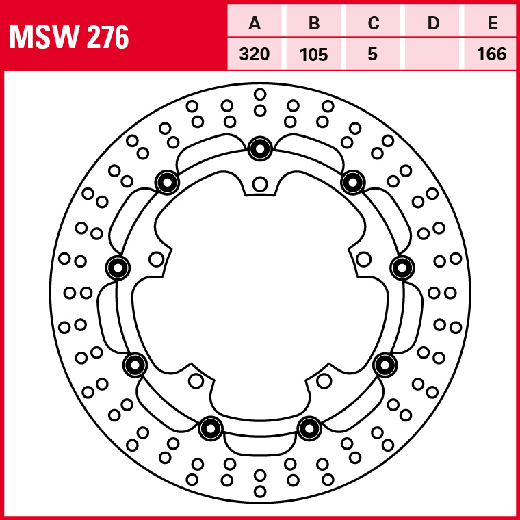 TRW Bremsscheibe Allround schwimmend MSW276