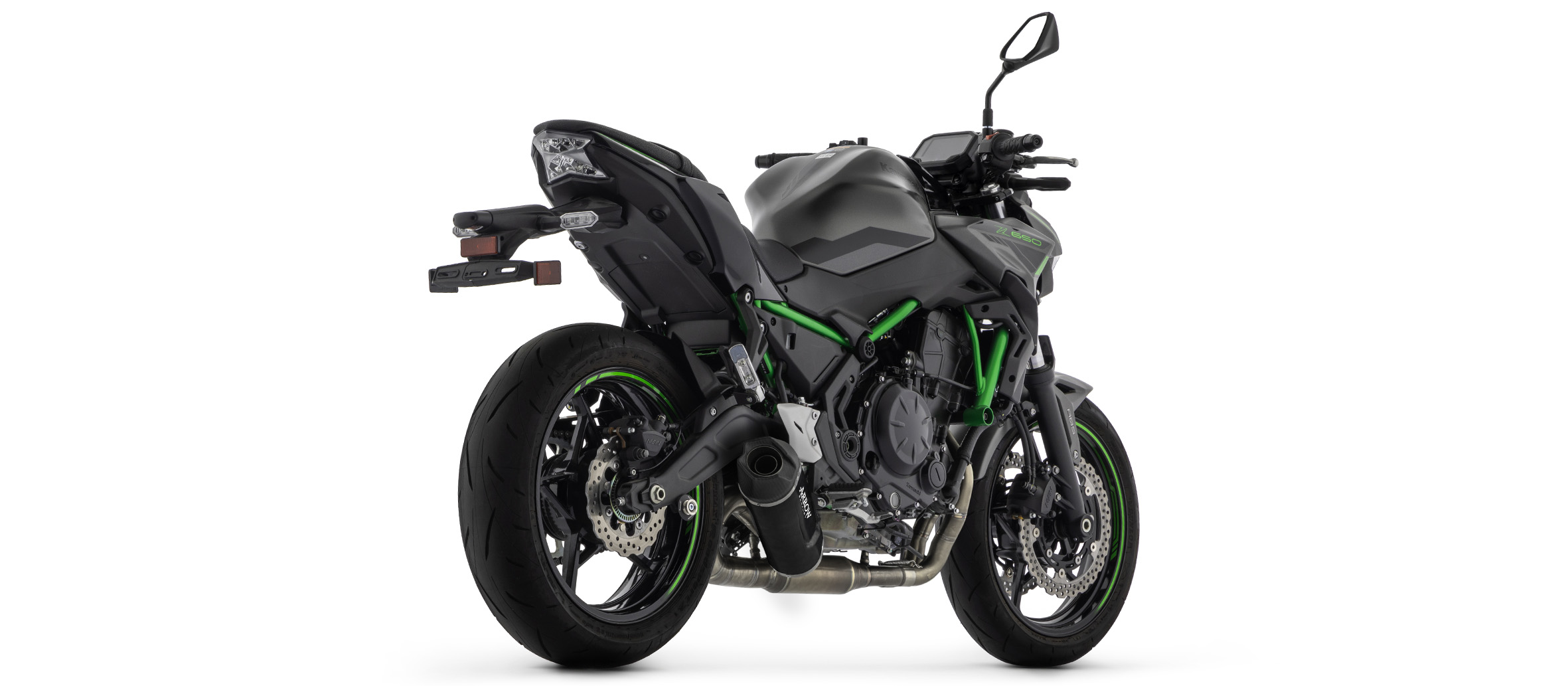 ARROW Auspuffanlage INDY RACE EVO schwarz für Kawasaki Ninja 650 (35kW), Z650 (35kW) Modelljahr 2024-