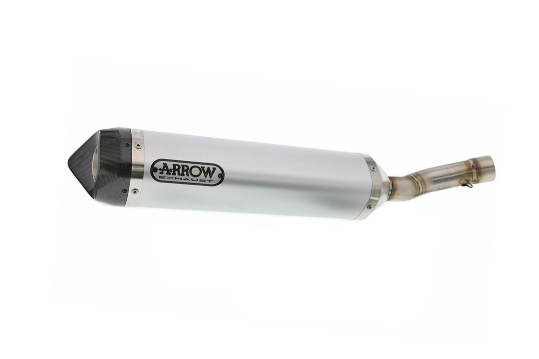 ARROW Auspuff THUNDER für Yamaha MT125 2014-, Aluminium mit Carbon Endkappe (Nur mit ARROW Krümmer)