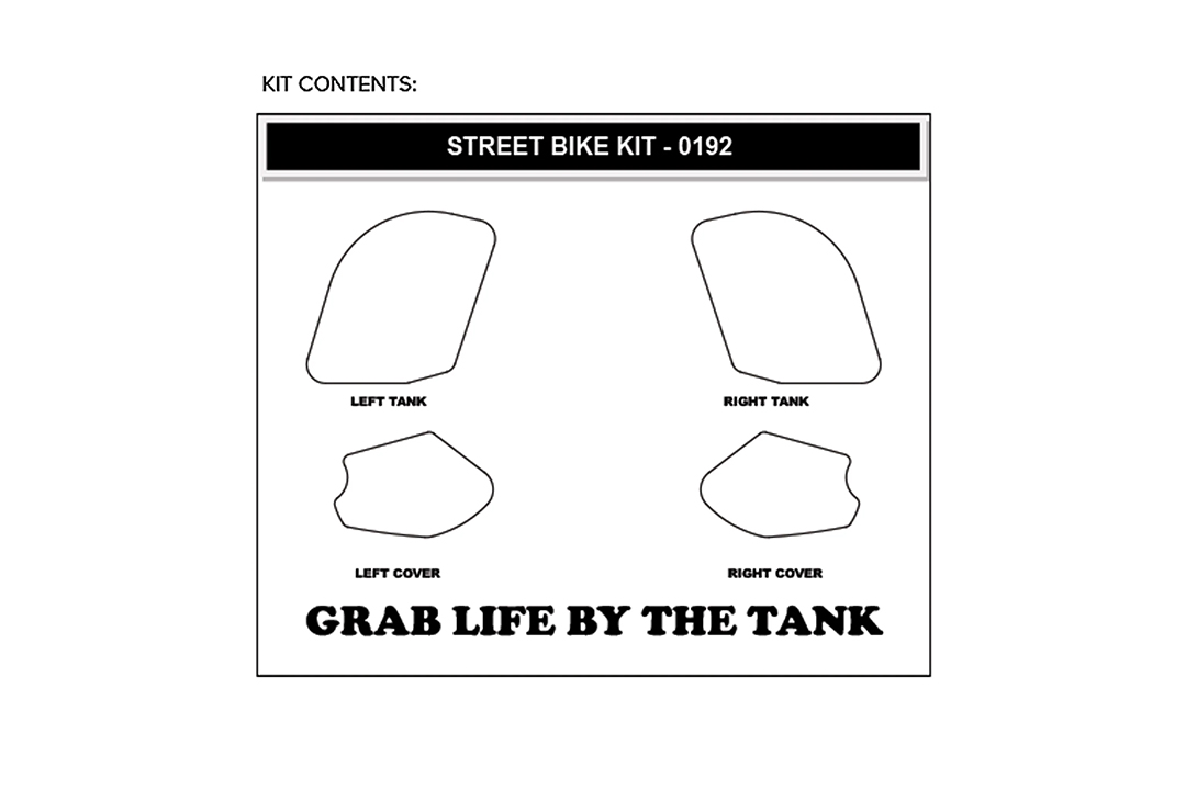 Stompgrip Tank Pad schwarz, Icon, Streetbike Tank Kit für Panigale V4 (R, S, SP) und Streetfighter V4 (S, SP)