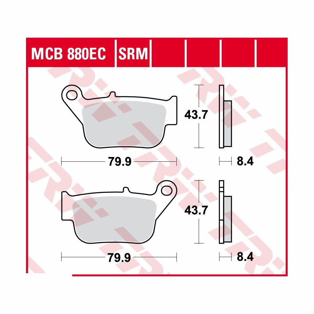 TRW Bremsbelagsatz Sinter Scooter MCB880SRM hinten