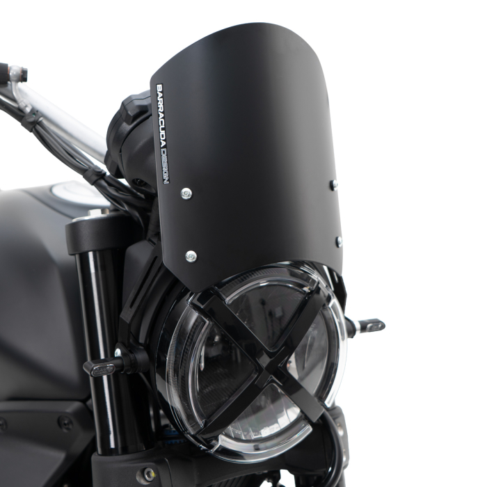 Barracuda Windschild Aerosport Aluminium Schwarz für Ducati Scrambler 800, 2025-