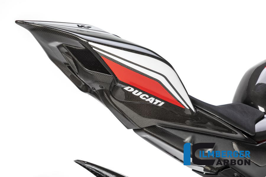 Ilmberger Carbon Sitzverkleidung. glänzend, Ducati Panigale V4, V4S, V4R 2019-