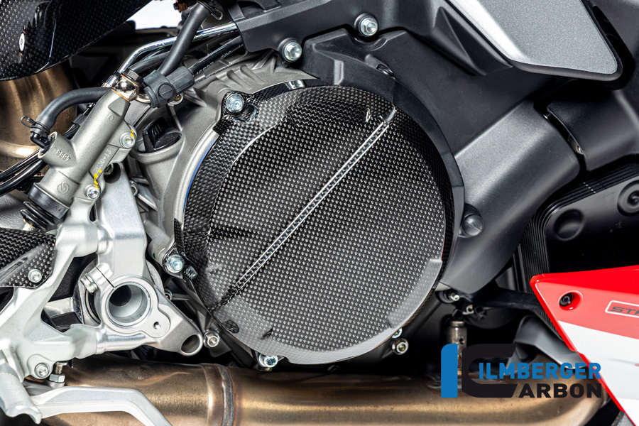 Ilmberger Carbon Kupplungsdeckelabdeckung, glänzend, Ducati Streetfighter V2,  2022-