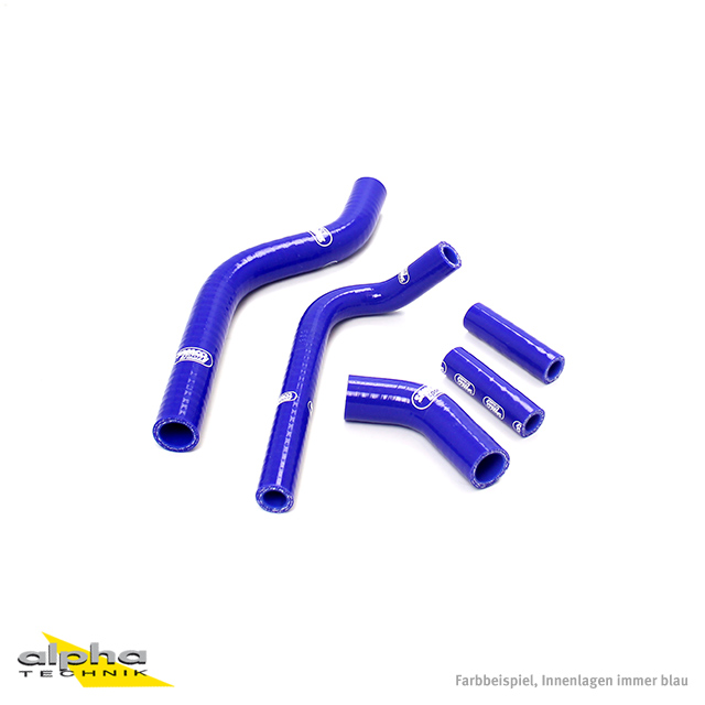 SAMCO SPORT Siliconschlauch Kit blau für Kawasaki KX250F Modelljahr 2004-2005