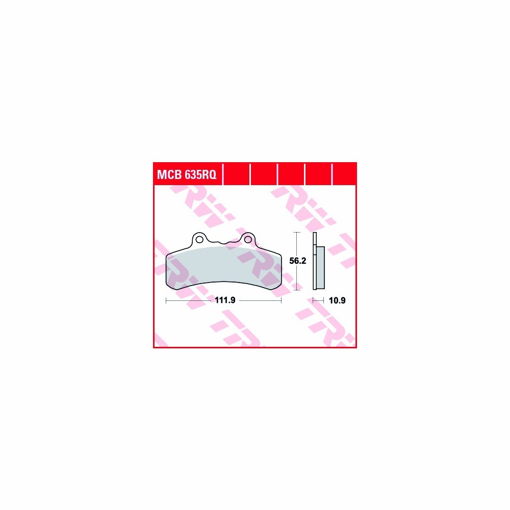 TRW Bremsbelagsatz Organic Sportive MCB635RQ vorne