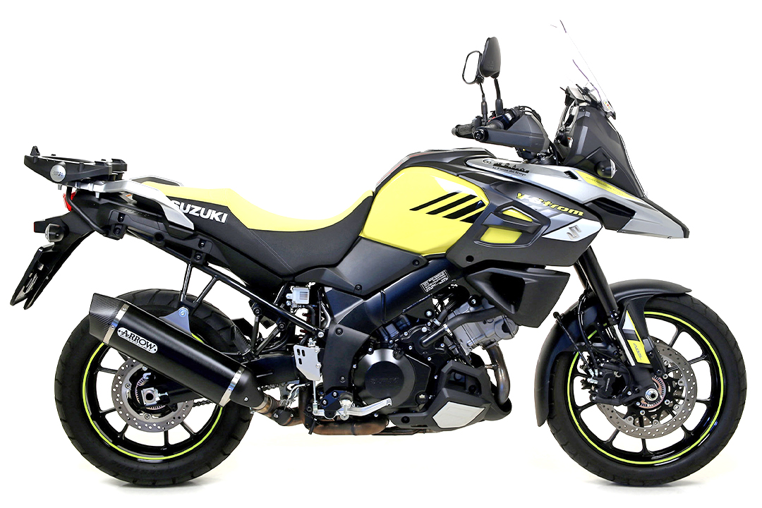 ARROW Auspuff MAXI RACE TECH für Suzuki DL1000 V-Strom 2014- V-Strom 1050 2020- aus Aluminium, schwarz