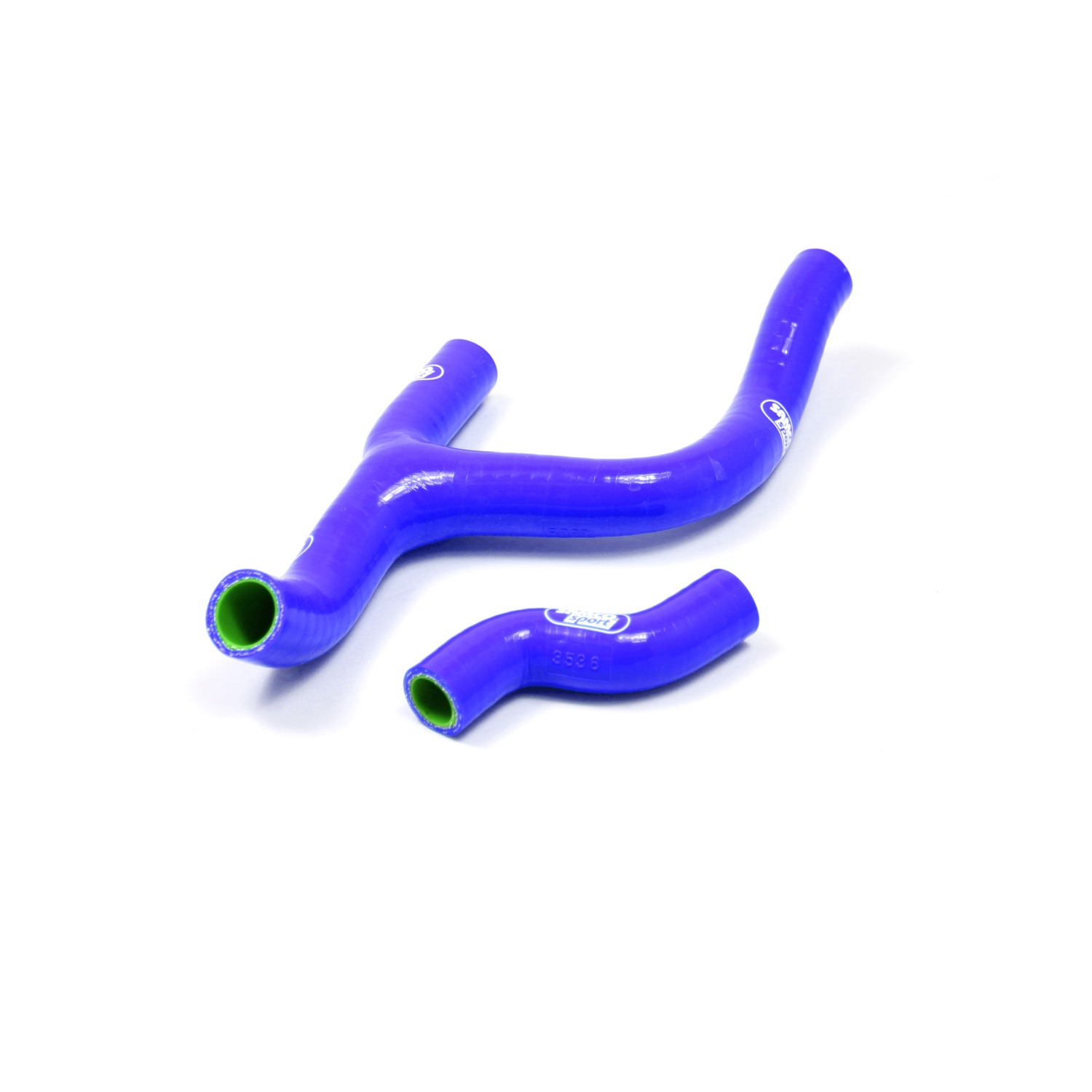 SAMCO SPORT Siliconschlauch Kit Y-Stück - Race Design blau für KTM 250 SX-F 250 XC-F 350 SX-F XCF350 Husqvarna FC250 FC350 Modelljahr 2011-2015