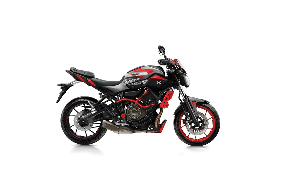 Stompgrip Tank Pad hybrid, Icon, für Yamaha MT07 (Moto Cage), 2015-2017
