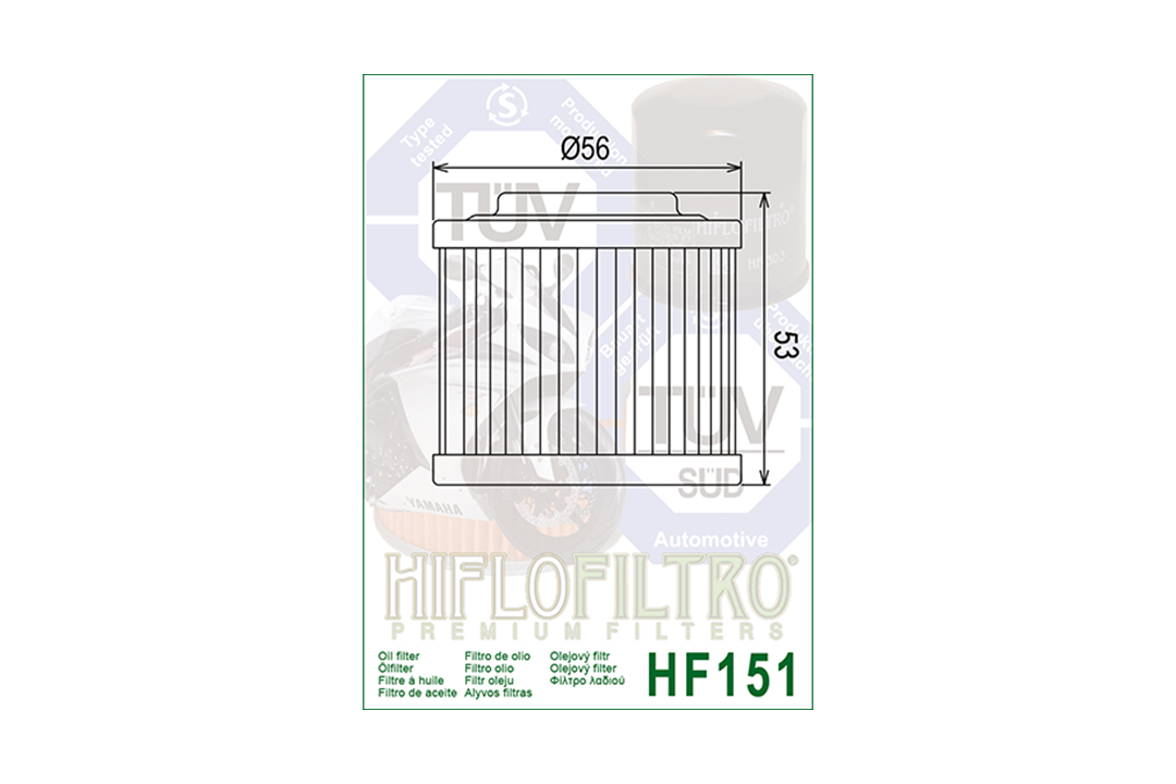 HIFLO Ölfilter HF151 für diverse Aprilia / Bimota / BMW / CCM / Jawa / MZ Modelle