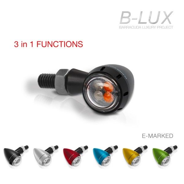 Barracuda Blinker S-LED 3 B-LUX mit integriertem Rück- und Bremslicht rot