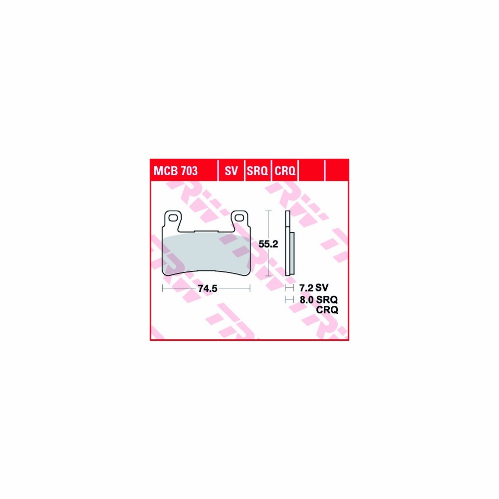 TRW Bremsbelagsatz Allround MCB703 vorne