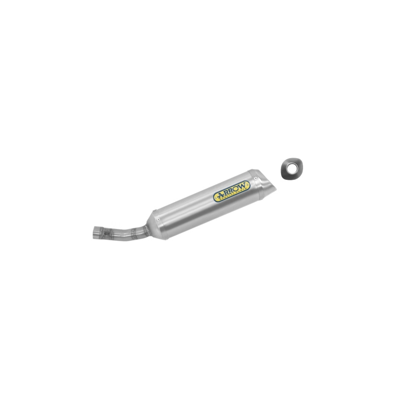 ARROW Auspuff THUNDER Alu mit Edelstahl-Endkappe Auspuff für Yamaha YZF-R125 2019- MT125 2019-