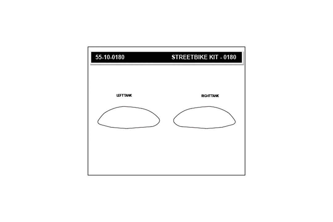 Stompgrip Tank Pad klar, Volcano, Streetbike Tank Kit - Tank Seiten, für Aprilia RSV4 und Tuono V4 1100 2021-2022
