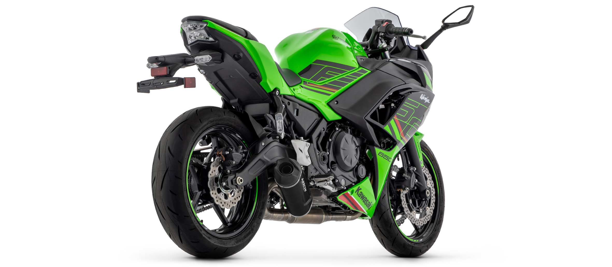ARROW Auspuffanlage INDY RACE EVO schwarz für Kawasaki Ninja 650 (35kW), Z650 (35kW) Modelljahr 2024-