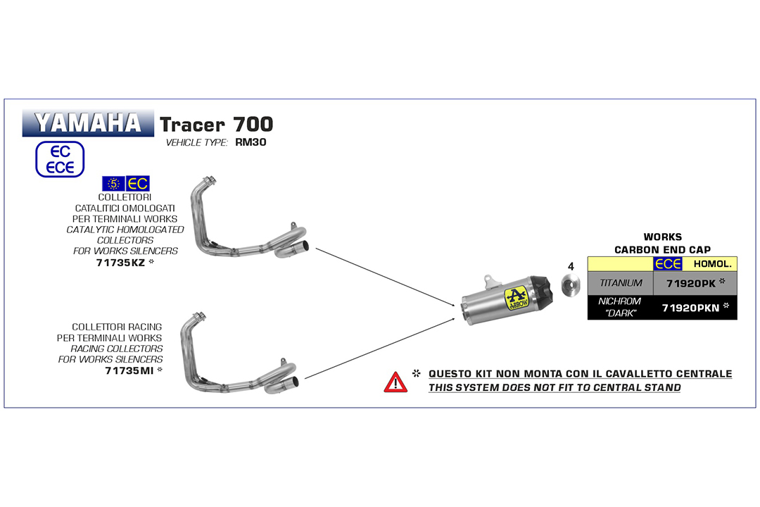 アロー ARROW ARROW:アロー Rebel silencer サイレンサー素材：titanium MT-07 TRACER 700 XSR 700  TRACER 7｜マフラー