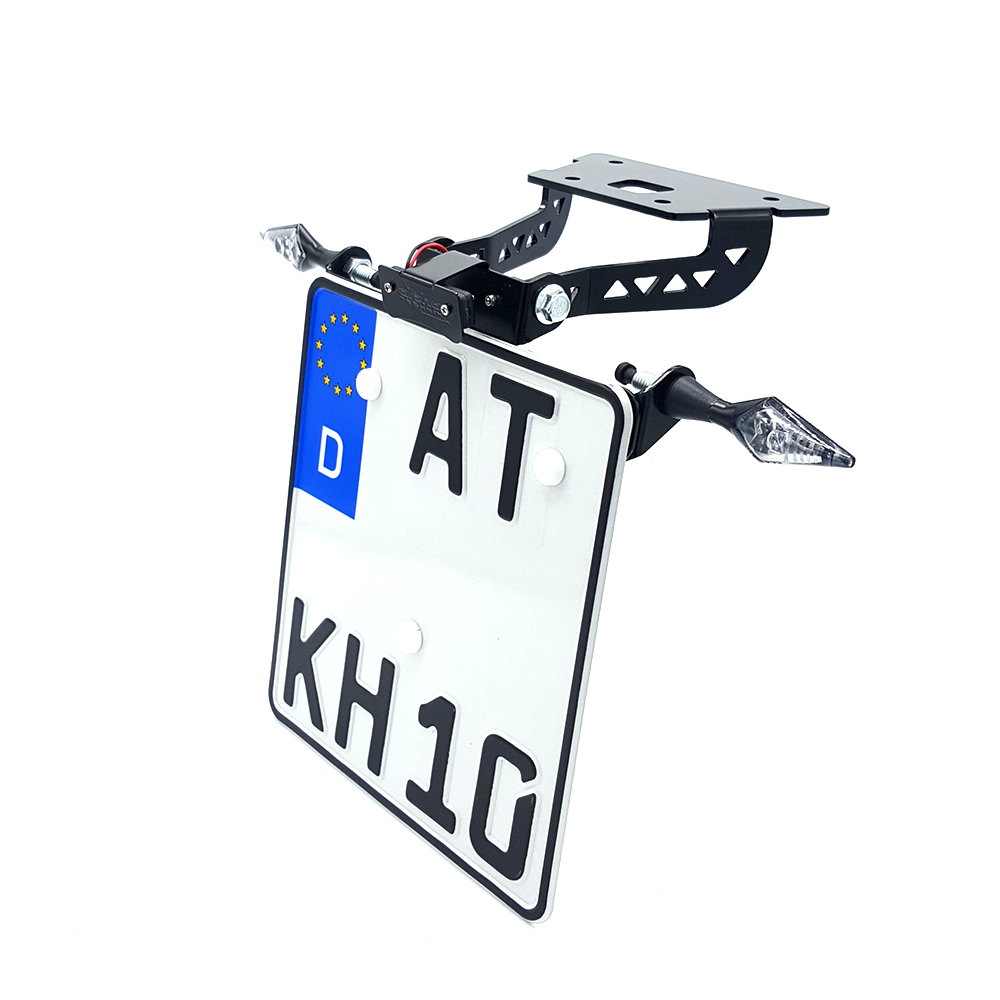alpha Technik Kennzeichenhalter für Kawasaki Ninja 300; Typ EX300A; Modelljahr 2012-