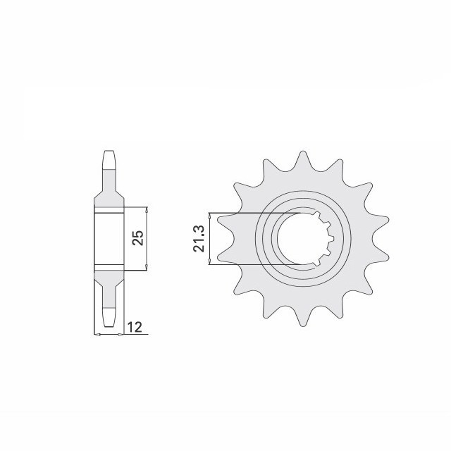 Ritzel, 13 Zähne, Teilung 520