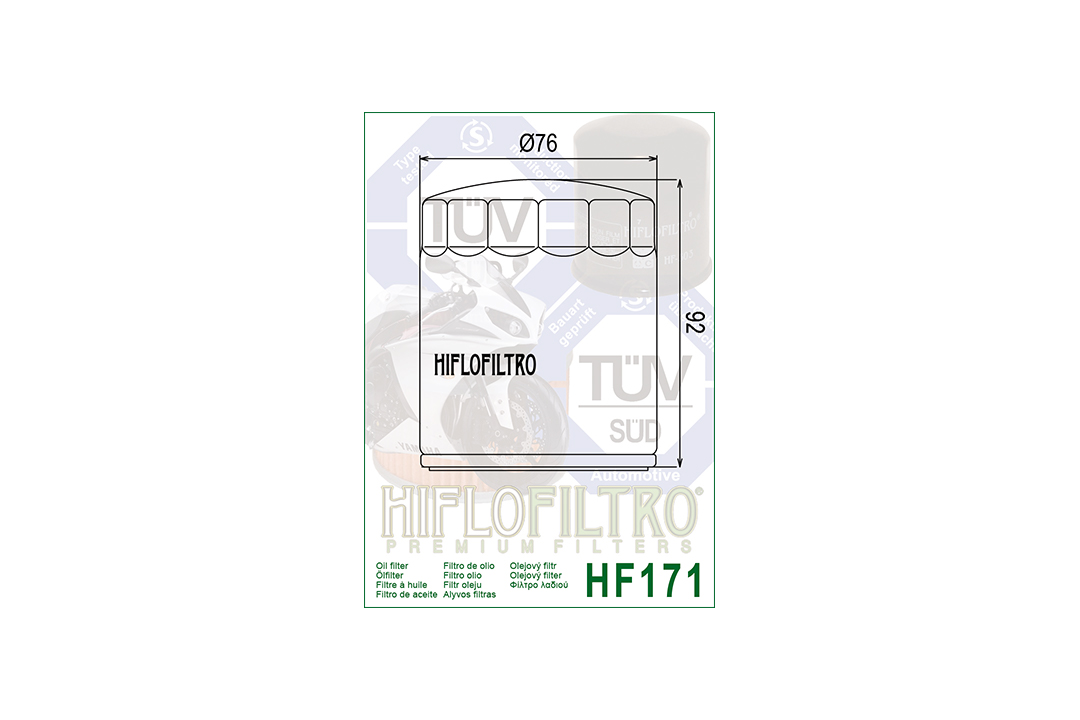 HIFLO Ölfilter HF171C verchromt für diverse Buell und Harley Davidson Modelle