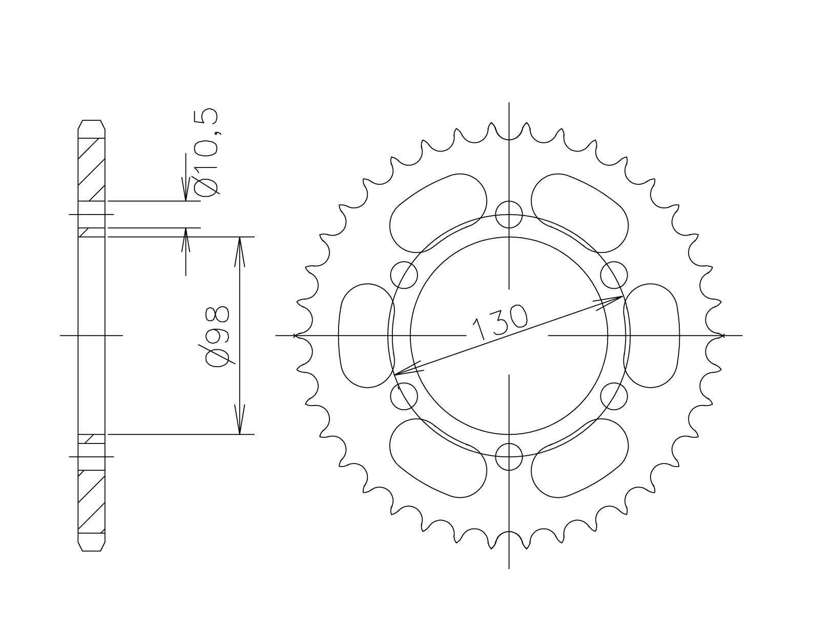 Kettenrad Aluminium, KAWASAKI Z-33