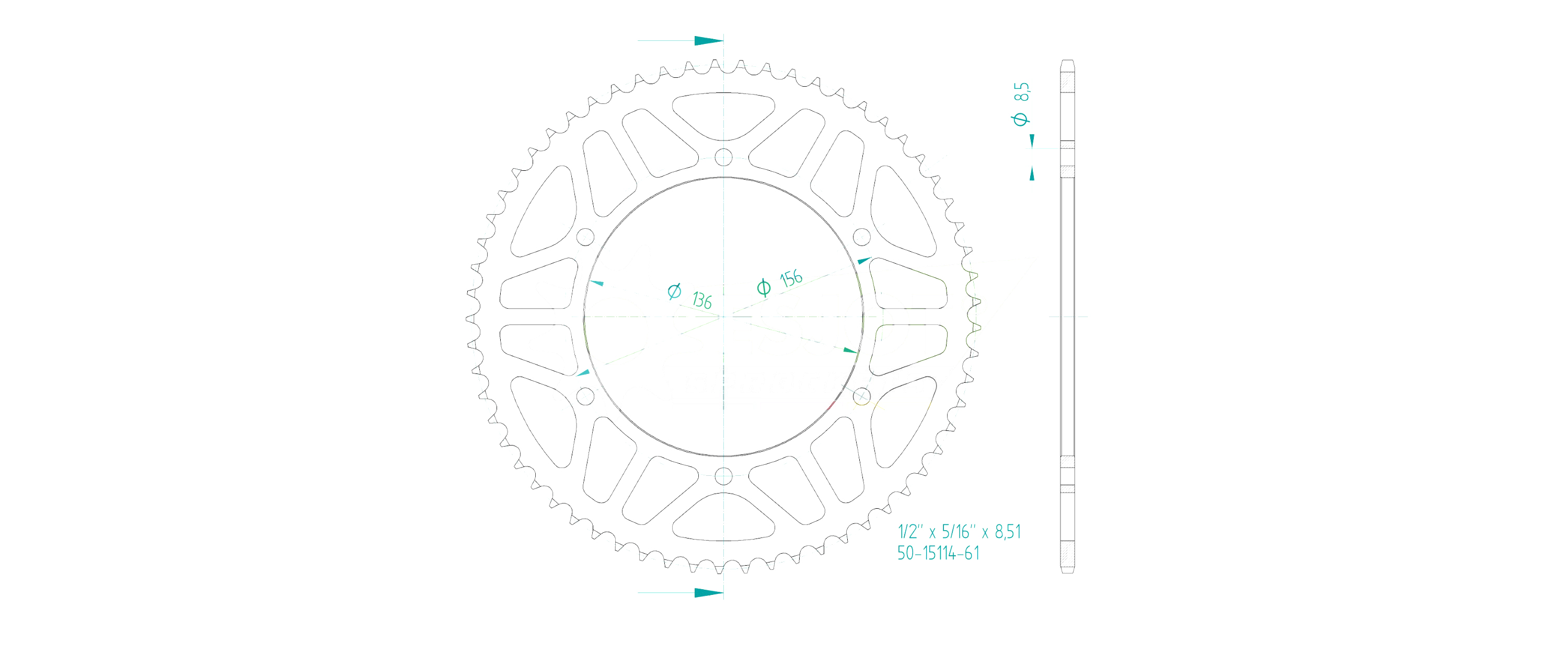 ENUMA Kettensatz 428 HO für Fantic TL Enduo/Motard 125 ab Modelljahr 2018-2021