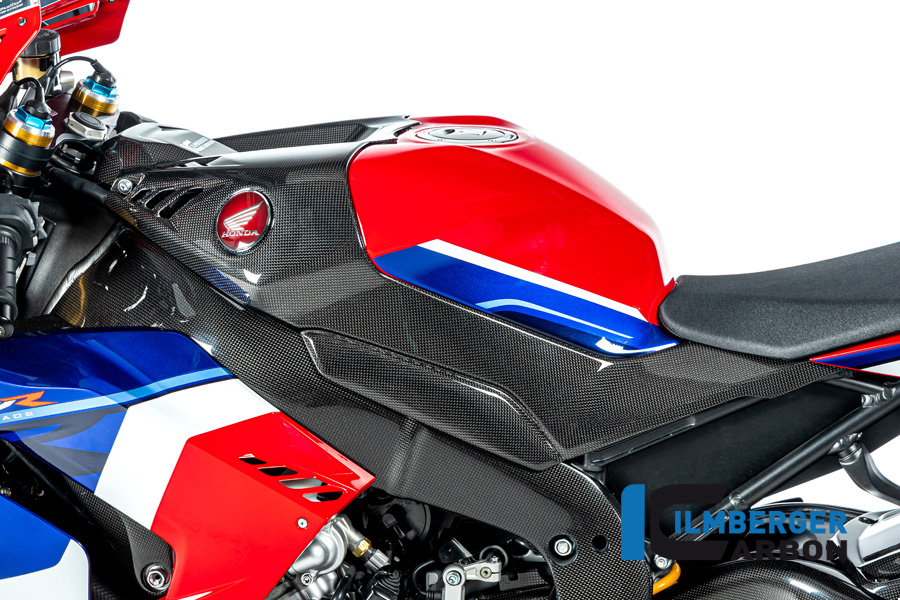 Ilmberger Carbon Tankseitendeckeleinsatz links, glänzend, für Honda CBR1000RR-R Fireblade (SP), SC82, ab 2020-