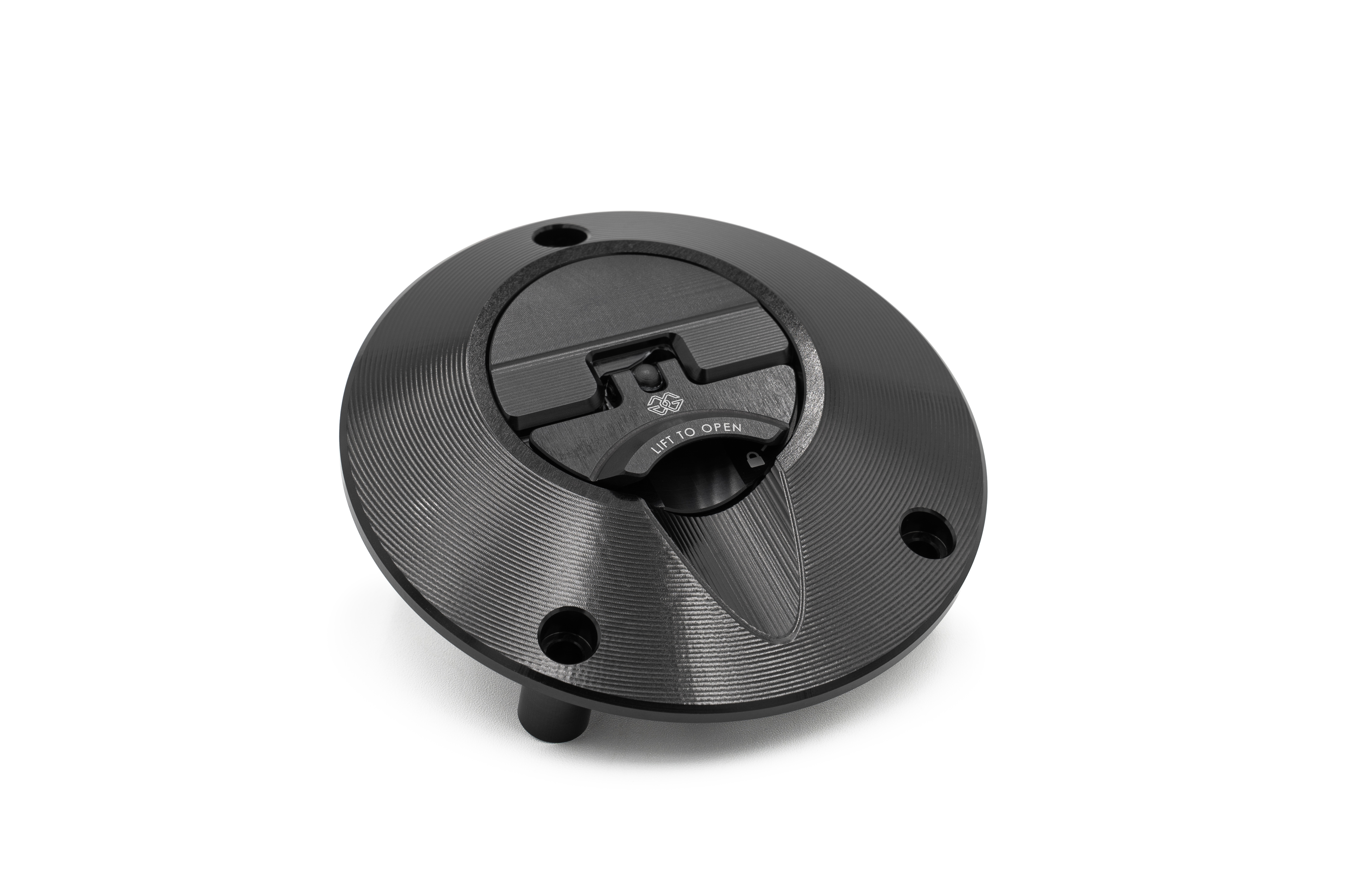 Gilles FCAP2 Qucik-Release Tankdeckel, schwarz/rot, für verschiedene Triumph-Modelle 