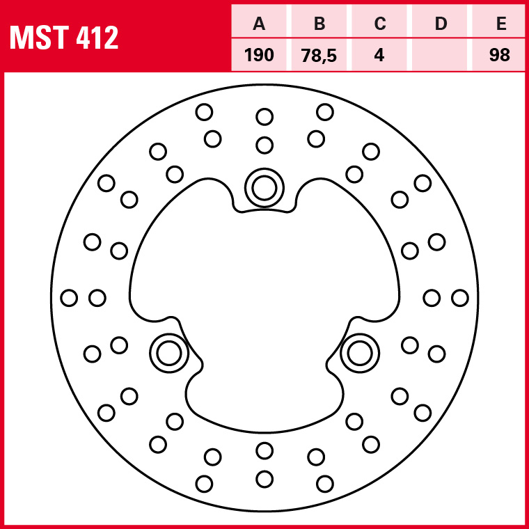 TRW Bremsscheibe Allround starr MST412