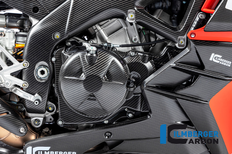Ilmberger Carbon Kupplungsdeckelabdeckung matt für Aprilia RSV4 / Tuono V4 2021-