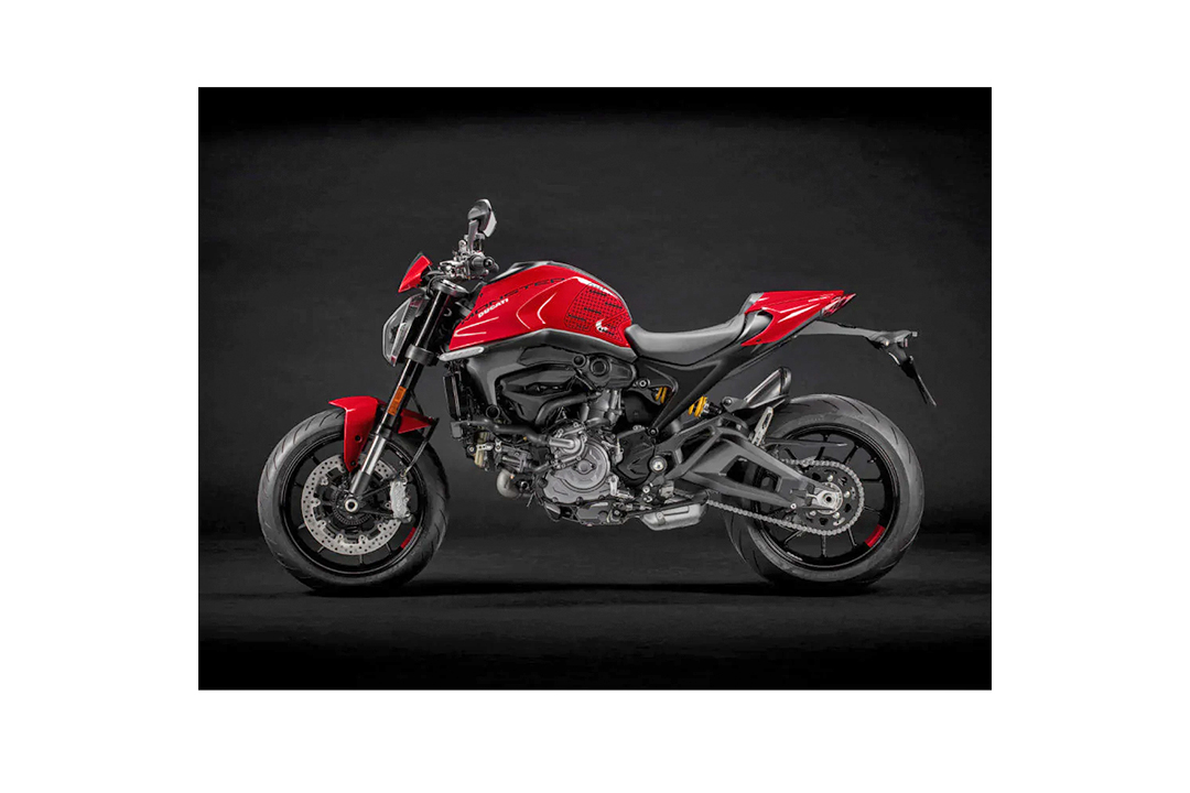 Stompgrip Tank Pad schwarz, Volcano, Streetbike Tank Kit - Tank Seiten, für Ducati Monster 937 (+), 2021-2022
