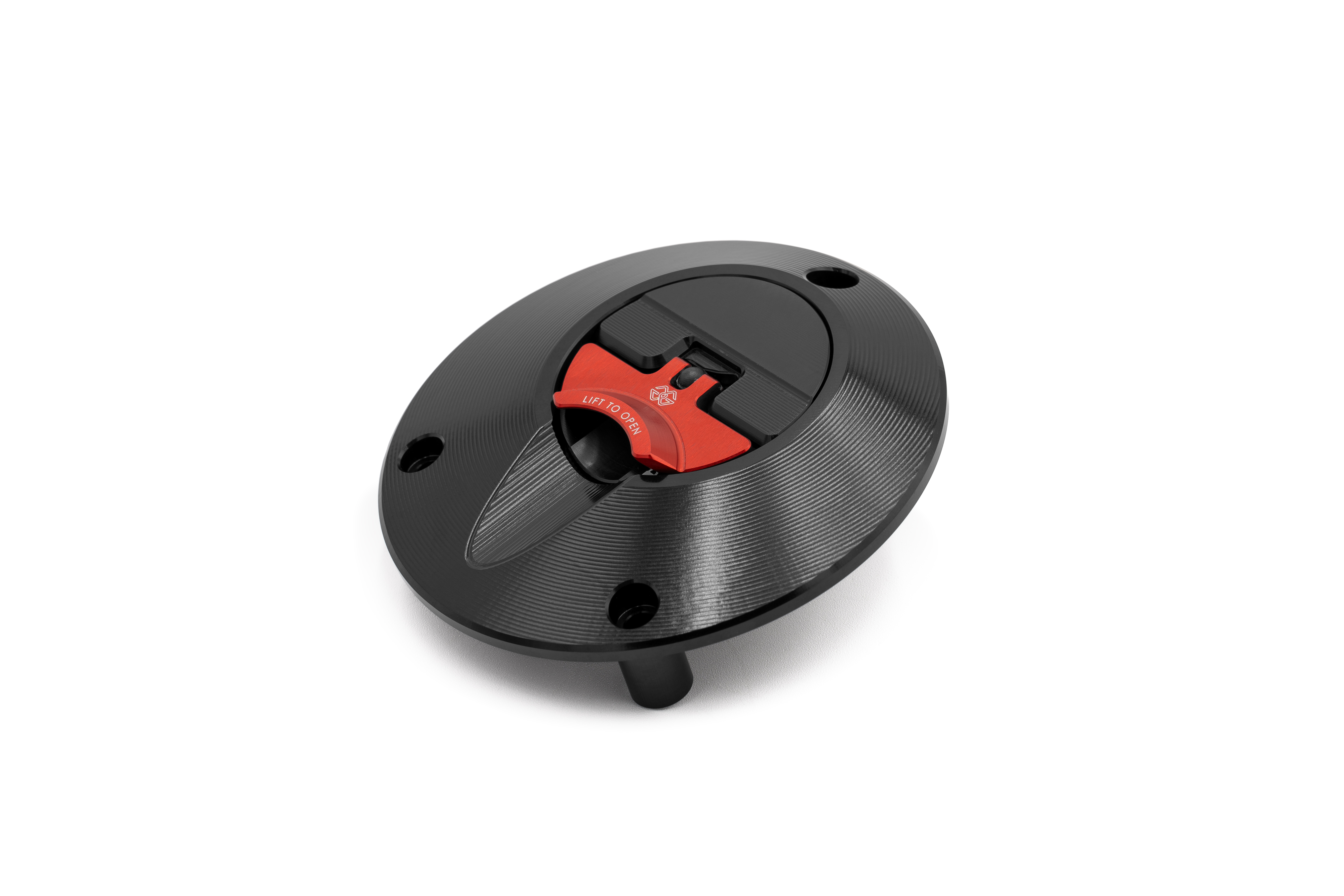 Gilles FCAP2 Qucik-Release Tankdeckel, schwarz/rot, für verschiedene Kawasaki-Modelle