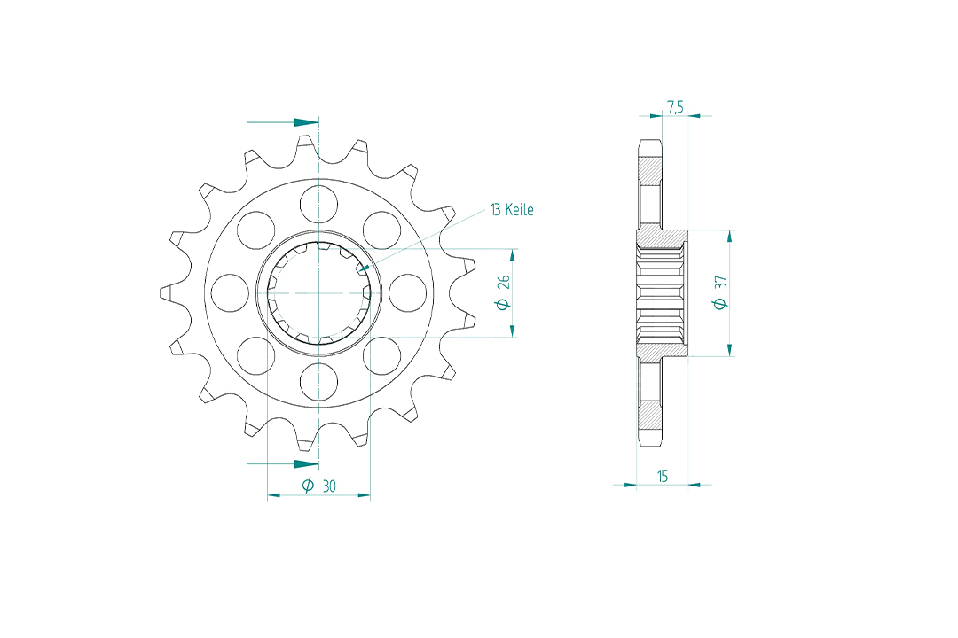 EK-Chain Kettensatz gold 525 ZVX-3 für BMW M1000R ab Modelljahr 2022-