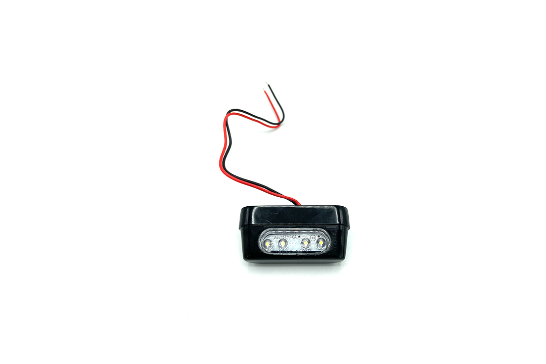 LED-Kennzeichenbeleuchtung "Zest" aus Aluminium schwarz mit E-Prüfzeichen