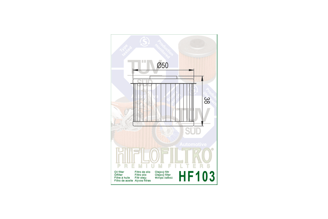 HIFLO Ölfilter HF103 Honda CRF250 / CRF300 / CBR300R / CB300R