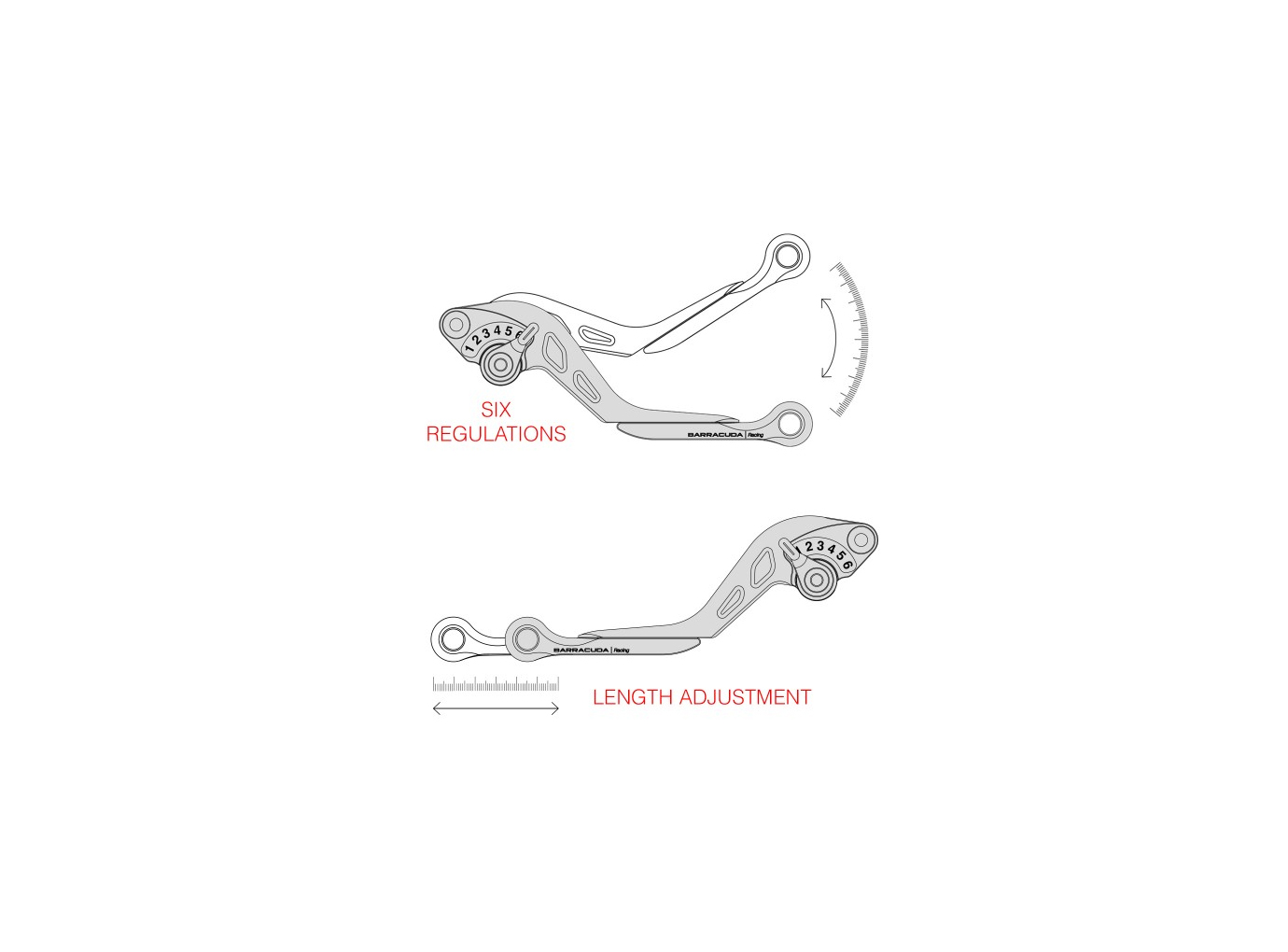 Barracuda Brems- und Kupplungshebelsatz für Kawasaki Z900 / Z650 / Ninja 650 / Versys 650 / Versys 1000