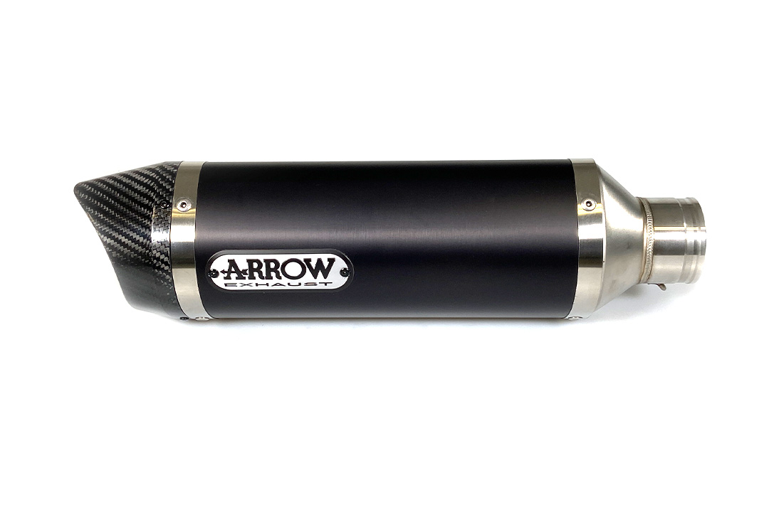 ARROW Auspuff STREET THUNDER für Honda CBR650F 2014-, Aluminium schwarz mit Carbon Endkappe (Nur mit ARROW Krümmer)