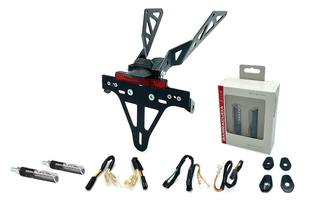 Kennzeichenhalter-Blinker-Kit IDEA (vorne + hinten) für Honda CB650R / CBR650R / CB650RA / CBR650RA ab Modelljahr 2021