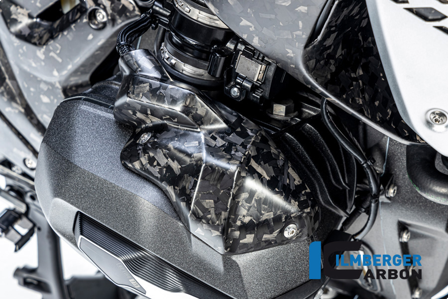 Ilmberger Carbon Einspritzdüsen Abdeckung rechts, Black Diamond Carbon, matt, BMW R1300GS 2023-