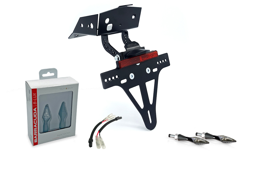 alpha Technik Kennzeichenhalter-Blinker-Kit X-LED (vorne + hinten) für KTM 690 SMC R; ab Modelljahr 2019-