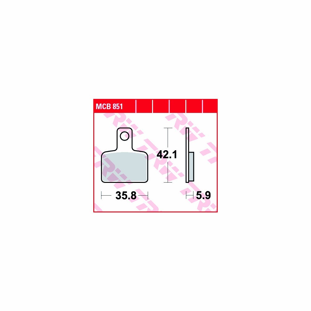 TRW Bremsbelagsatz Allround MCB851 hinten