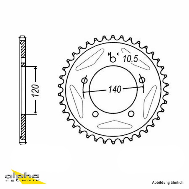 Kettenrad Aluminium, SUZ/Triumph  Z-