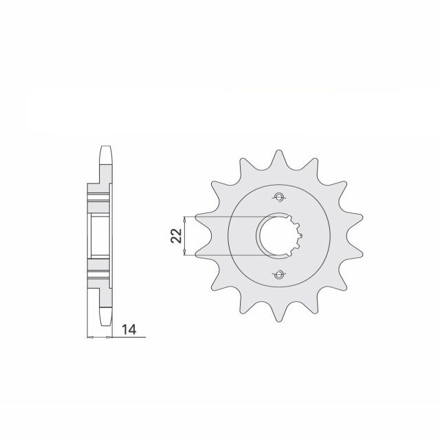 Ritzel, 15 Zähne, Teilung 530
