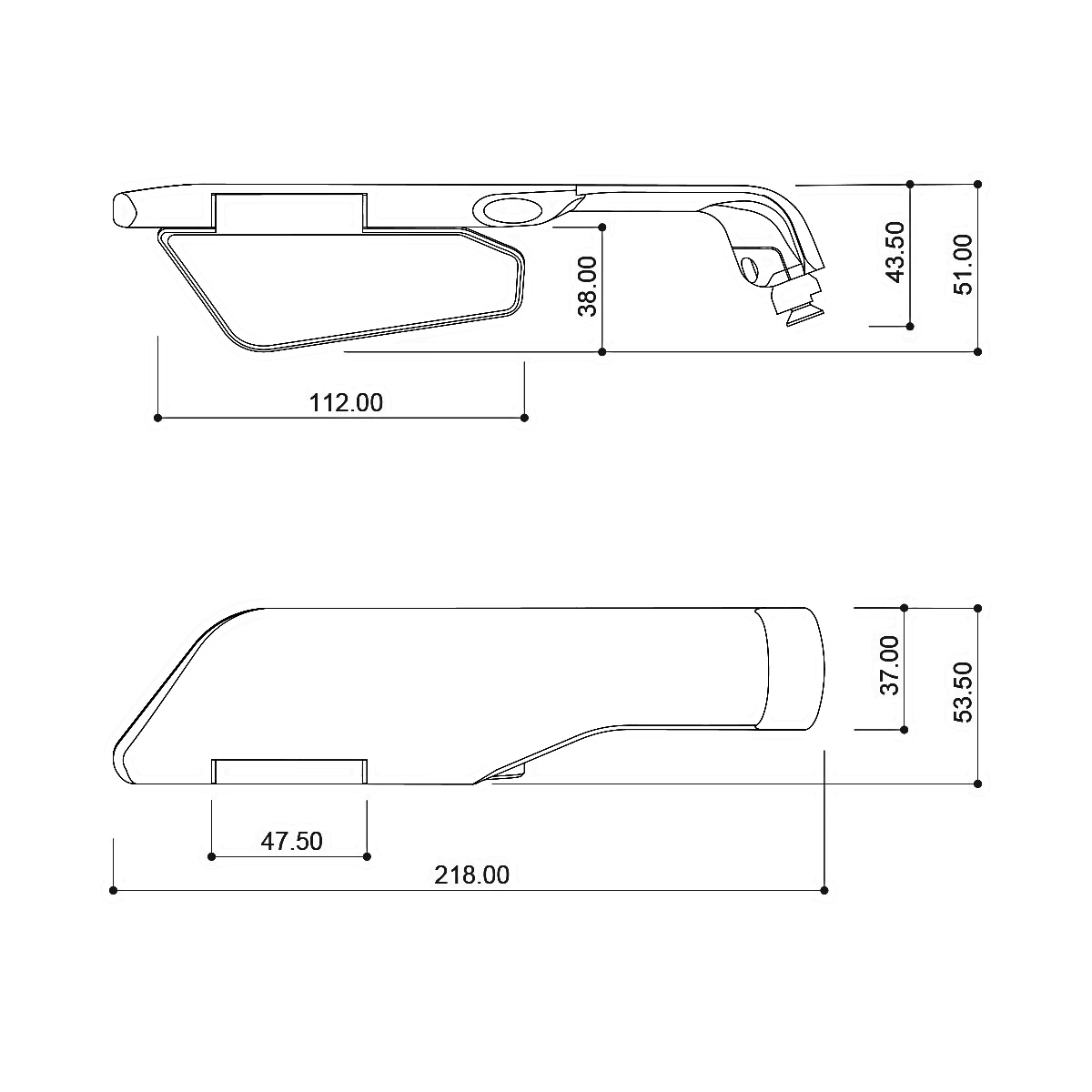 Barracuda Spiegel SKIN AIR RACING für Racing Bikes