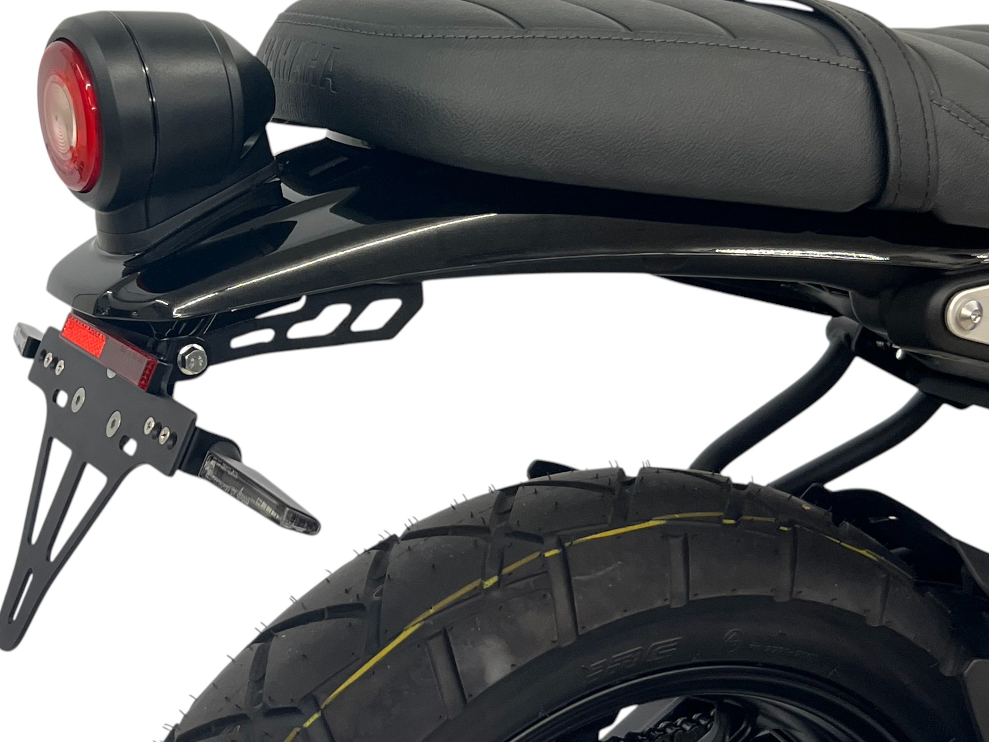 alpha Technik Kennzeichenhalter Edelstahl schwarz für Yamaha XSR 125, ab 2021-
